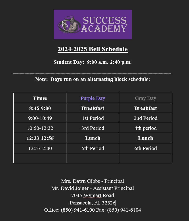 Bell Schedule